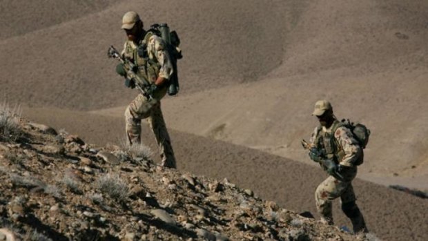 Soldiers of the Special Operations Task Group on patrol.