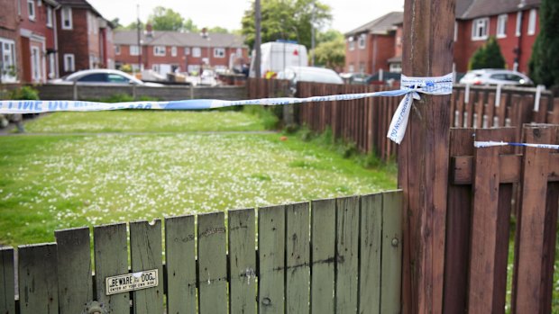 The former home of bomber Salman Abedi  in Manchester.  