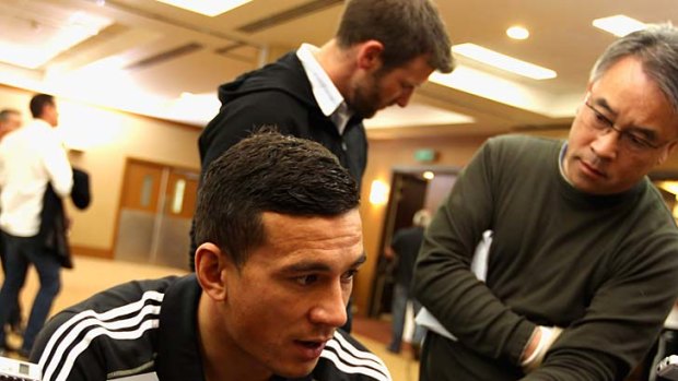 Sonny Bill Williams speaks to the media after the announcement of the new All Blacks squad.