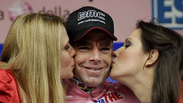BMC's Cadel Evans after the second stage of the Giro d'Italia.