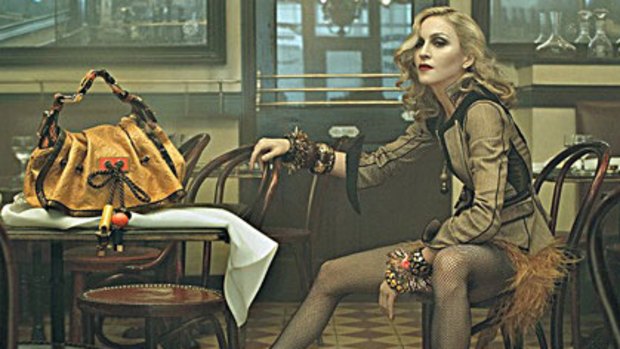 Madonna advertises Louis Vuitton's 2009 range, causing a rush of interest.