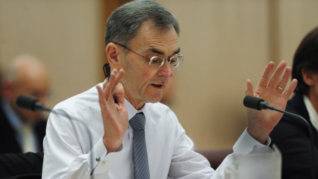 Awkward questions: ASIC chief Greg Medcraft at the Senate inquiry in Canberra.