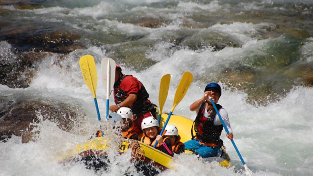 White wash ... thrill-seekers ride its challenging rapids.