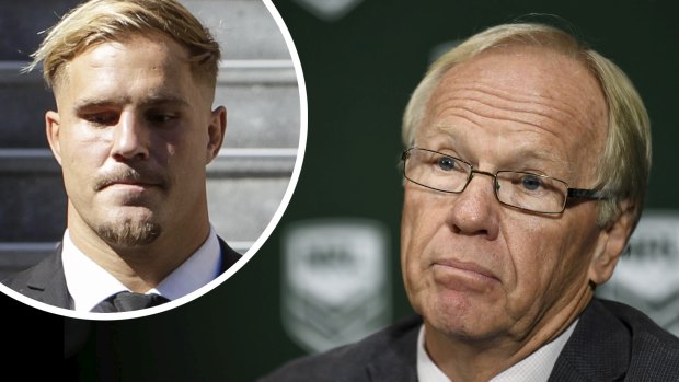 Man on a mission: ARLC boss Peter Beattie has led the campaign to stand down Jack de Belin (inset).