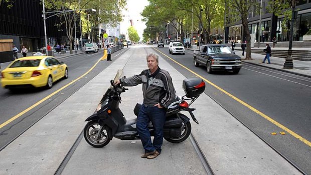 Motorcyclist Andrew Clarke, who was the victim of road rage in the CBD.