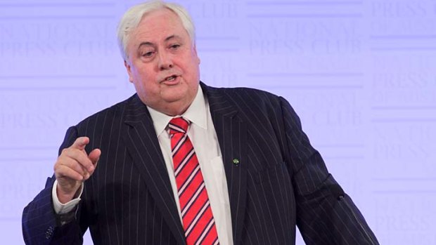 "They invest because it's best for them, they don't invest for charity": Clive Palmer.
