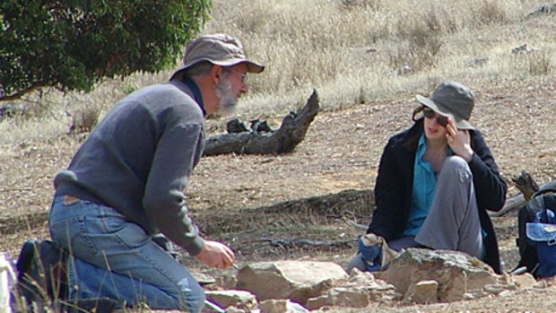 Melbourne archaeologist Dr Vincent Clark at work.