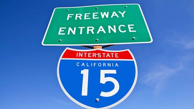 The Great American Road Trip ... Interstate Highway 15, California.
