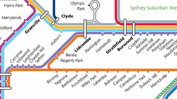 The affected train line.