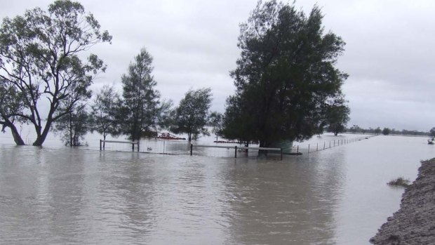 Flooding north of Moree today.