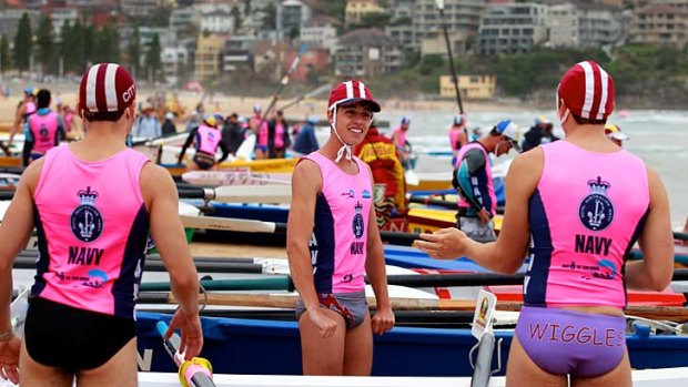 Surf rowers competing at Manly in the fourth round of the ASRL series.