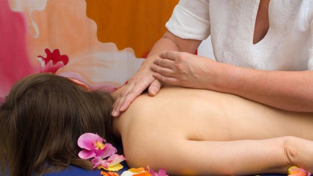 In good hands ... gentle pressure applied during a shiatsu massage.