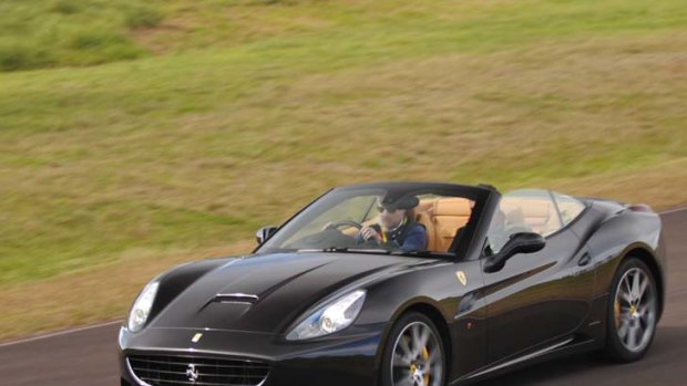 A Ferrari California ... hard not to spot on the road.