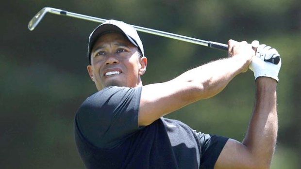 Tiger Woods fires in the second round of the US Open at the Olympic Club, San Francisco.