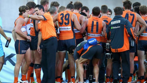 Tough times: GWS are winless after nine rounds.