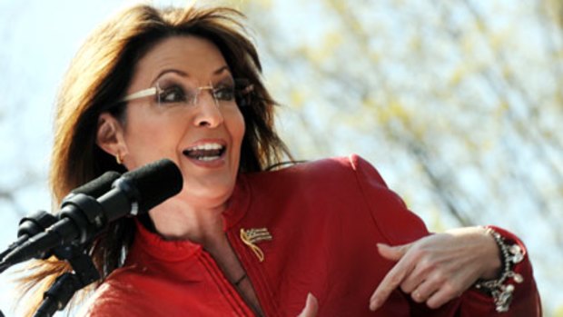 Sarah Palin speaks at a Tea Party rally in Boston earlier this year.