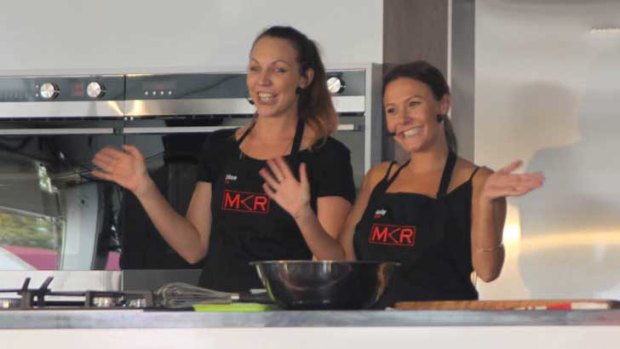 <i>My Kitchen Rules</i> contestants Chloe James and Kelly Ramsay wow the crowd at the Channel Seven Mandurah Crab Fest.