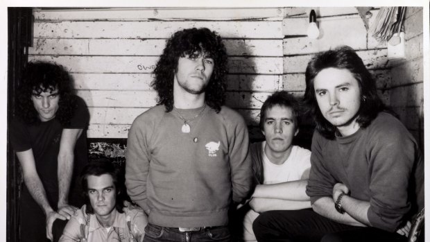Cold Chisel  – the early years: (from left) Ian Moss, Don Walker, Jimmy Barnes, Steve Prestwich and Phil Small. 