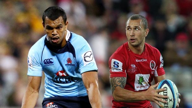 An eye-catching duo ... Kurtley Beale and Quade Cooper.