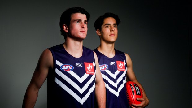 Fremantle went hard at the draft, with Andrew Brayshaw (left, No.2) and Adam Cerra (No.5) the highest of their eight selections.