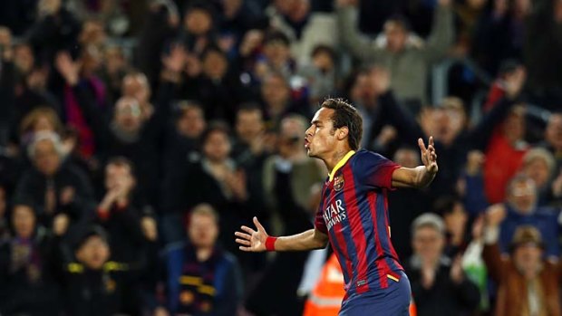 Neymar rounded off a perfect evening for Barcelona.