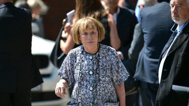 Jeanne Pratt was among the mourners at the funeral for Penny Bailey on Thursday.