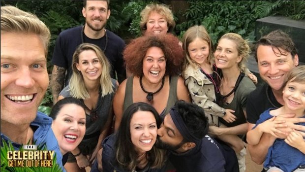 I'm A Celebrity Australia's selfie with remaining contestants and  their families.