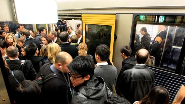 It’s jam o’clock ... the afternoon peak at Town Hall Station is getting tighter, but the most overcrowded services are on the Illawarra Line in the mornings.