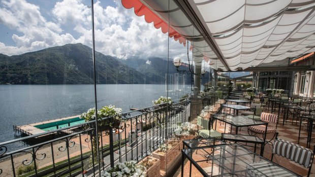 the historical Grand Hotel Tremezzo, in Tremezzo, on Como Lake, Italy. The hotel dates back to 1901.