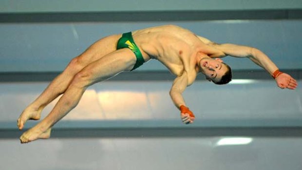 Matthew Mitcham on his way to victory at the diving World Cup on the weekend.