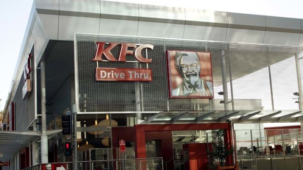 Brain damaged ... one young patron suffers after eating a KFC Twister.