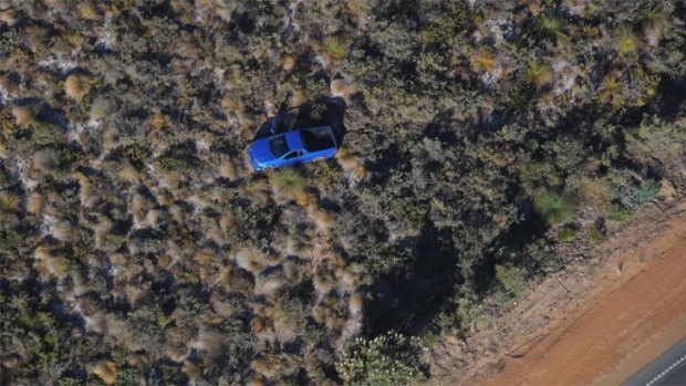 The Holden Commodore ute abandoned in Cataby.