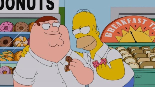 A friendship made in baked-goods heaven ... Peter Griffin and Home Simpson.
