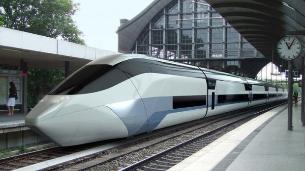 Fashionable impression: an artist's impression of a German-designed train of the future.