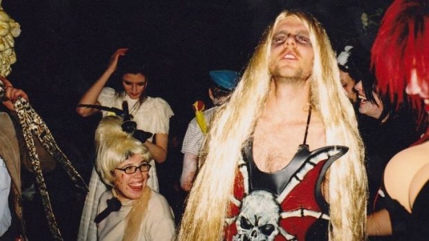 Artist Shaun Gladwell (front) at an Imperial Slacks party.