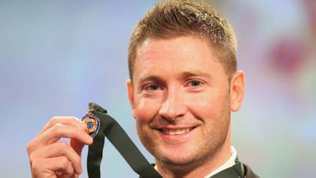 Top that: Four-time Allan Border Medal winner Michael Clarke.