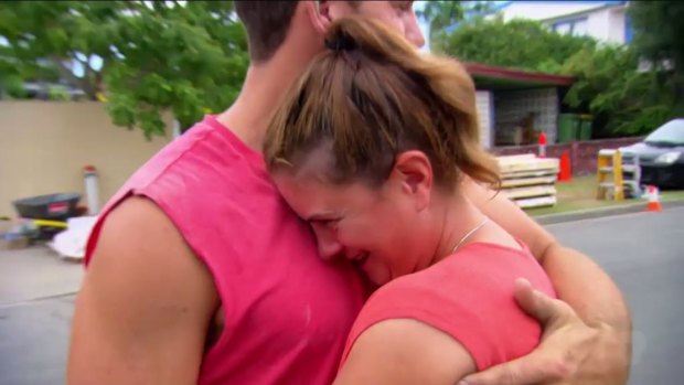 Nicole's softer side came out upon their return to the House Rules work site,