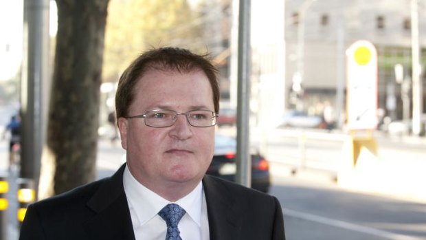 Stephen Cougle leaving the Federal Court in Melbourne.