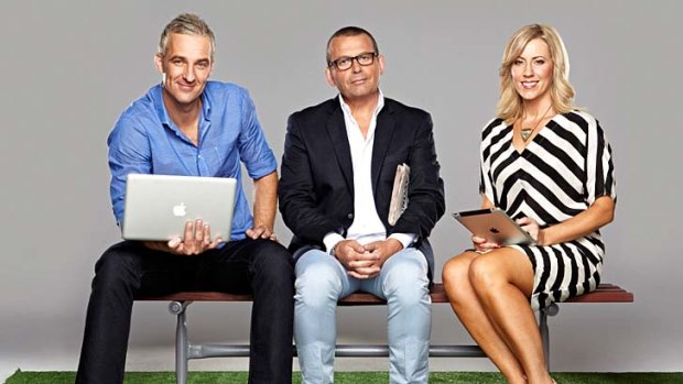 Rise and shine . . . Breakfast hosts Andrew Rochford, Paul Henry and Kathryn Robinson.
