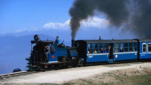 All aboard ... a toy train near Darjeeling.