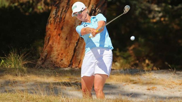 Out of the woods: Karrie Webb, five behind at the start of play, storms home to win the Women's Australian Open by a shot.