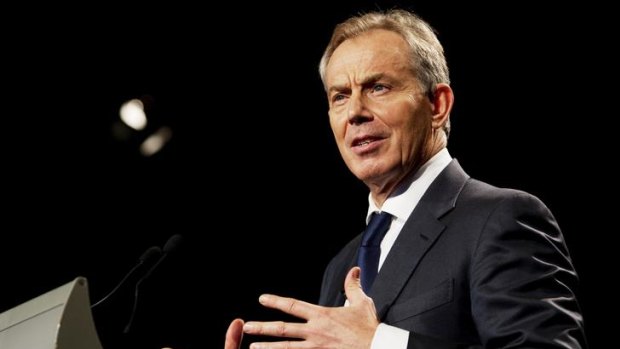 Former British Prime Minister Tony Blair ... indignant.