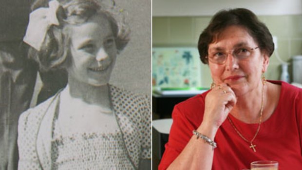 Before she was shipped out (left), Margaret Gallagher as a child in Britian and (right) at home in Woy Woy.