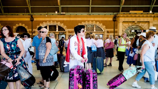 The Elvis Express to Parkes - leaving from Central station. 