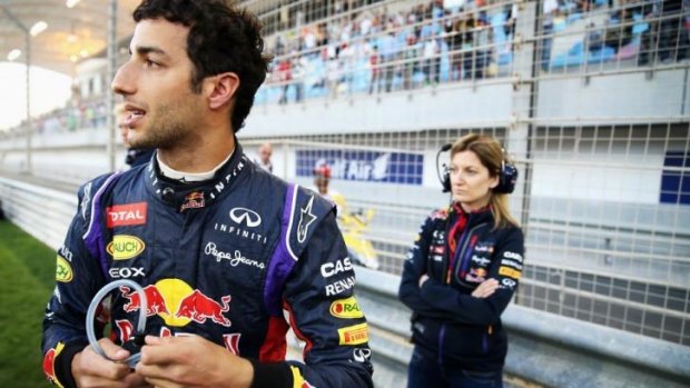 Ricciardo said after the race it was good to show Vettel that he can race at the front, too