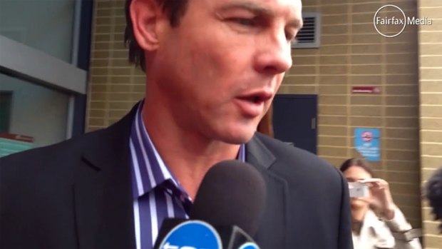 Ben Cousins leaves court on Wednesday morning.