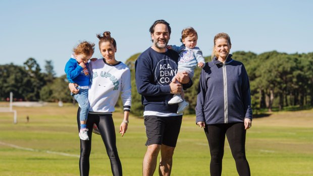 Team Wippa: Michael 'Wippa' Wipfli, his family and radio co-worker Sarah McGilvray will be running in the City2Surf.