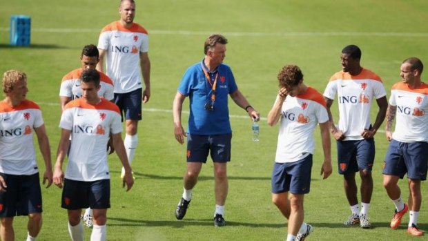 Louis van Gaal left his post coaching the Netherlands to coach Manchester United.