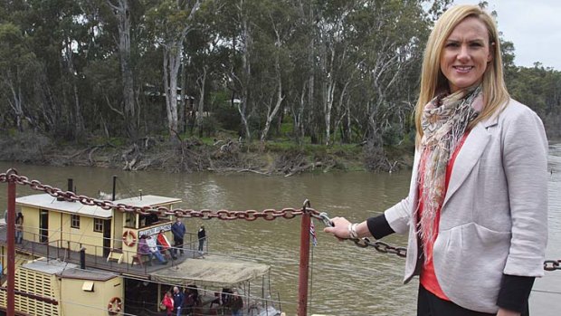 Sharelle McMahon at the Murray River’s Echuca port.