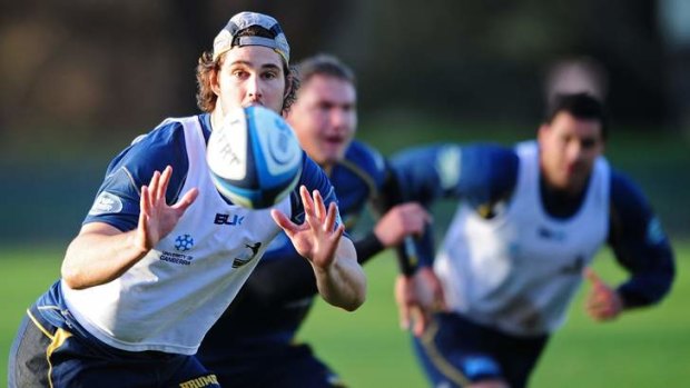 Sam Carter trains with the Brumbies on Thursday.